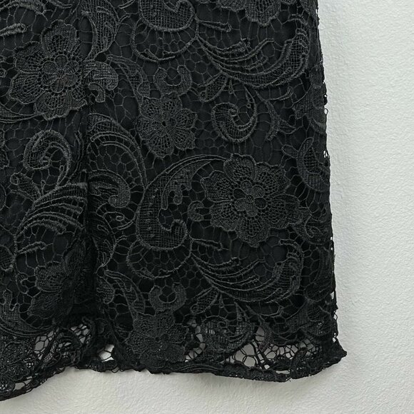 INC International Concepts Dress Womens Sz 4 Sheath Sheer Lace Sleeveless Black - Picture 5 of 7